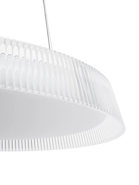 kelvo® LUMORA KLV-101-0585 Κρεμαστό Φωτιστικό Οροφής LED 36W 3600lm 120° AC 220-240V IP20 Ρυθμιζόμενο Λευκό CCT με Διακόπτη στο Driver 2700K/4500K/6000K Triac Dimmable - Lumileds SMD Chip & ENEC/TÜV Driver - Διάφανο - Μ53 x Π53 x Υ7cm - 5 Χρόνια Εγγύηση - 5