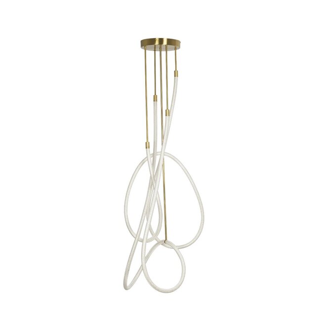 kelvo® GLOW KLV-101-0154 Φωτιστικό Οροφής LED 85W 8500lm 360° AC 220-240V IP20 Ρυθμιζόμενο Λευκό CCT με Χειριστήριο από 2700K έως 6000K Dimmable - Lumileds SMD Chip - Χρυσό Πλατίνα - Μ100 x Π100 x Υ140cm - 3 Χρόνια Εγγύηση - 4