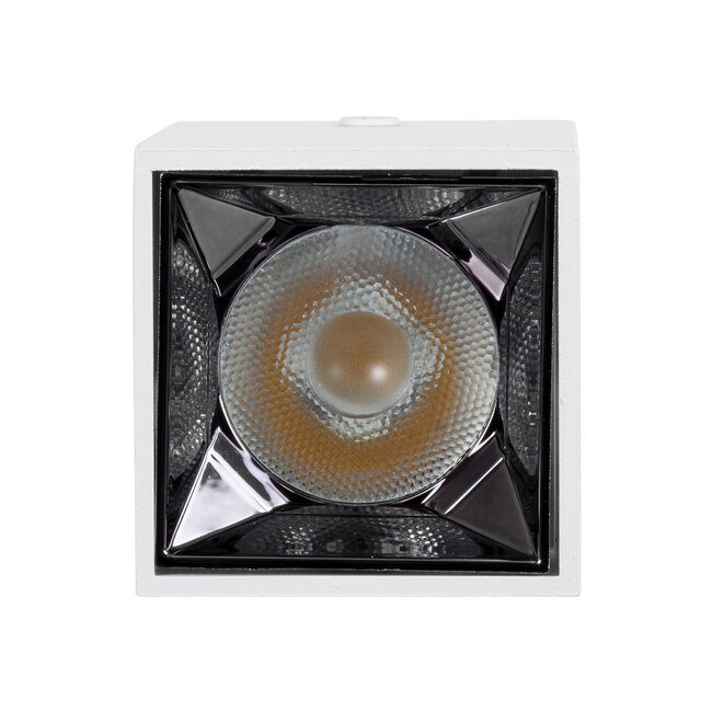 LUMINAR SUPERIOR 60322 Επιφανειακό LED Spot Downlight TrimLess 3W 420lm 36° AC 220-240V IP20 Μ4.2 x Π4.2 x Υ6.6cm - Λευκό με Κάτοπτρο Χρωμίου - Φυσικό Λευκό 4500K - Bridgelux High Lumen Chip Gen2 - TÜV Certified Driver - 5 Years Warranty - 6