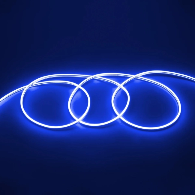 70565 OVALE 120° Degree Neon Flex Epistar LED SMD 2835 1m 12W/m 120LED/m 1212lm/m 120° DC 24V Αδιάβροχη IP68 Μπλε Dimmable