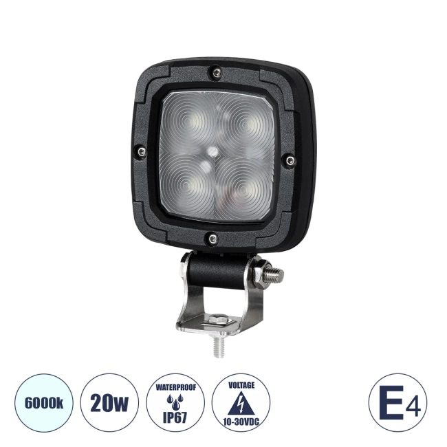 85427 E4 Mark Vehicle & Forklift Work Lights - Φώτα Εργασίας για Οχήματα Περονοφόρα - Κλάρκ LED 20W DC 10-30V Αδιάβροχο IP67 Ψυχρό Λευκό 6000K Μ14 x Π9.5 x Υ3cm 85427 E4 Mark Vehicle & Forklift Work Lights - Φώτα Εργασίας για Οχήματα Περονοφόρα - Κλάρκ LED 20W DC 10-30V Αδιάβροχο IP67 Ψυχρό Λευκό 6000K Μ14 x Π9.5 x Υ3cm
