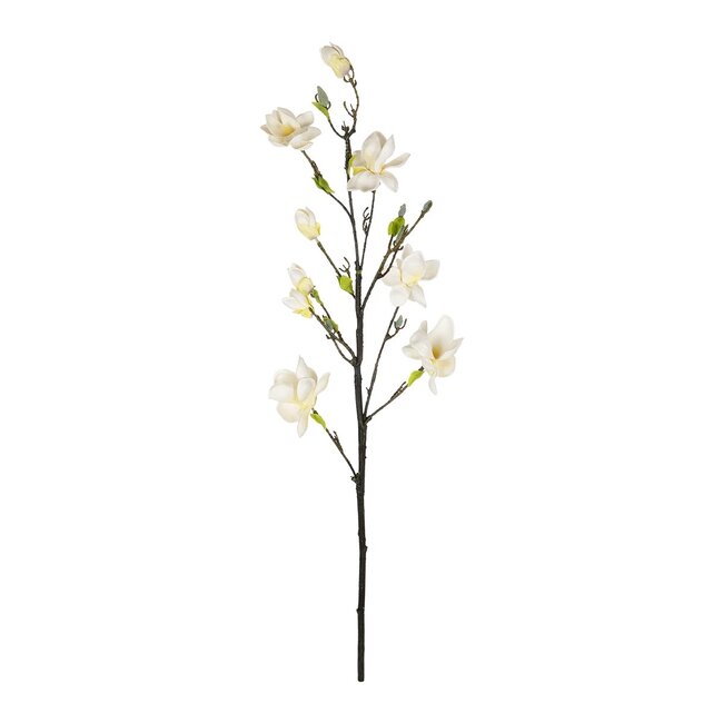 Artificial Garden WHITE YELLOW MAGNOLIA BRANCH 21419 Τεχνητό Διακοσμητικό Κλαδί Λευκή Κίτρινη Μαγνόλια Y108cm