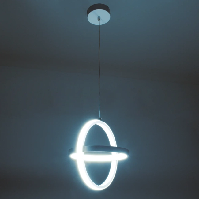 ALICE 61056 Μοντέρνο Κρεμαστό Φωτιστικό Οροφής LED 20W 2400lm 300° AC 220-240V IP20 Ρυθμιζόμενο Λευκό CCT με On/Off 2700K/4500K/6000K - Lumileds SMD Chip - Λευκό Ματ - Μ25 x Π22 x Υ25cm - 3 Χρόνια Εγγύηση - 10