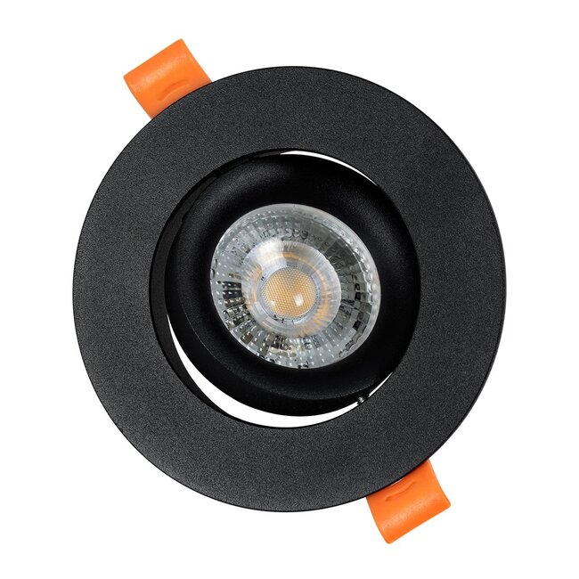 kelvo® OMEGA KLV-101-0036 Χωνευτό Κινούμενο Φωτιστικό Downlight Σποτ για Λάμπα MR16 με Ντουί GU10 AC 220-240V IP20 - Μαύρο Ματ - Μ10.5 x Π10.5 x Υ2.2cm / Q7.5cm - 8