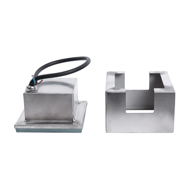 CYBOLITHOS 60365 Χωνευτό Φωτιστικό Σποτ Δαπέδου LED 2W 260lm 120° DC 24V Αδιάβροχο IP68 IK06 Μ10 x Π10 x Υ8cm 2700K Dimmable - Tempered Γαλακτερό Γυαλί & Ανοξείδωτο Ατσάλι - Bridgelux Chip - 3 Χρόνια Εγγύηση - 7