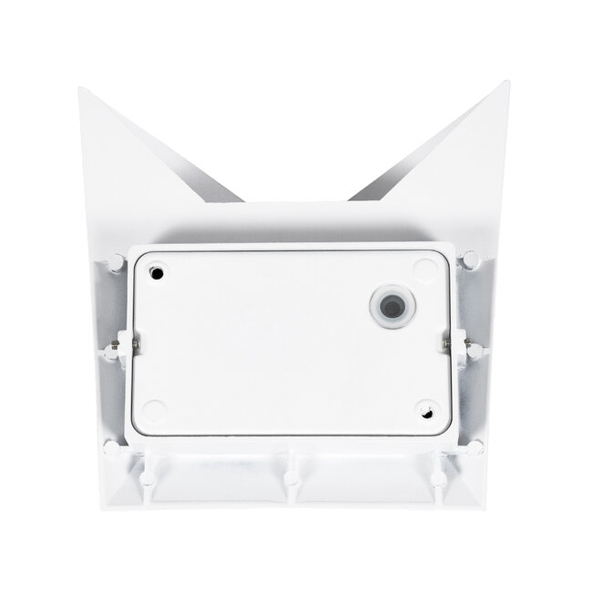 STEALTH 60518 Φωτιστικό Τοίχου - Απλίκα Αρχιτεκτονικού Φωτισμού Εσωτερικού/Εξωτερικού Χώρου Up or Down LED 10W 1000lm 60° AC220-240V Αδιάβροχο IP65 - Σώμα Αλουμινίου & Tempered Glass - Μ17 x Π17 x Υ7.5cm - Θερμό Λευκό 2700K - Λευκό - Bridgelux Chip - 5 Years Warranty - 4