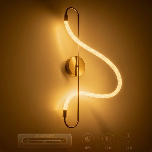 kelvoGLOW 61683 Μοντέρνο Φωτιστικό Τοίχου - Απλίκα LED 18W 1800lm 360° AC 220-240V IP20 Ρυθμιζόμενο Λευκό CCT με On/Off 2700K/4500K/6000K - Lumileds SMD Chip - Χρυσό Πλατίνα & Λευκό Νήμα - Μ30 x Π15 x Υ70cm - 3 Χρόνια Εγγύηση - 10 kelvoGLOW 61683 Μοντέρνο Φωτιστικό Τοίχου - Απλίκα LED 18W 1800lm 360° AC 220-240V IP20 Ρυθμιζόμενο Λευκό CCT με On/Off 2700K/4500K/6000K - Lumileds SMD Chip - Χρυσό Πλατίνα & Λευκό Νήμα - Μ30 x Π15 x Υ70cm - 3 Χρόνια Εγγύηση - 10