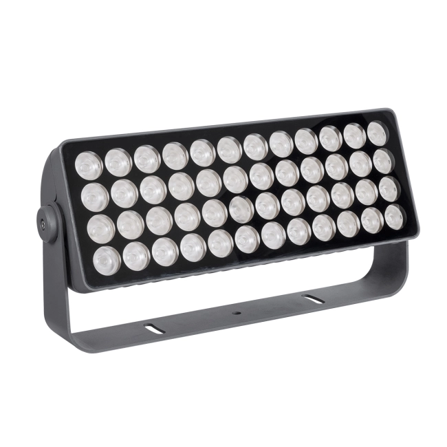 FLOOD-TURBO 90733 Προβολέας Wall Washer για Φωτισμό Κτιρίων LED 600W 33490lm 15° DC 24V Αδιάβροχο IP65 Μ50 x Π18.5 x Υ12.5cm Πολύχρωμο RGBW DMX512 - Γκρι Ανθρακί - 3 Χρόνι+C626α Εγγύηση