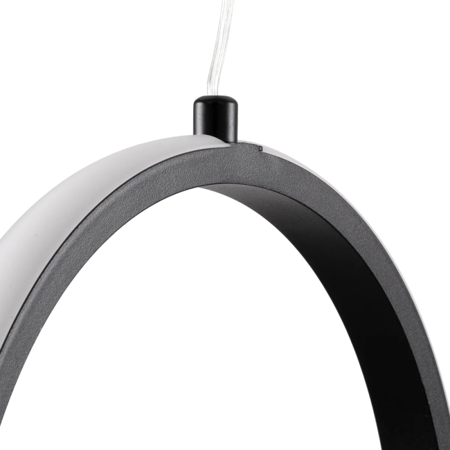ALICE 61055 Μοντέρνο Κρεμαστό Φωτιστικό Οροφής LED 20W 2400lm 300° AC 220-240V IP20 Ρυθμιζόμενο Λευκό CCT με On/Off 2700K/4500K/6000K - Lumileds SMD Chip - Μαύρο Ματ - Μ25 x Π22 x Υ25cm - 3 Χρόνια Εγγύηση - 7