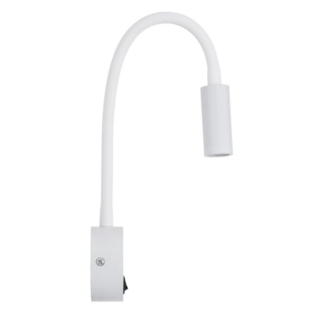 GOOSE 61688 Μοντέρνο Φωτιστικό Τοίχου - Απλίκα Ξενοδοχείου Reading Light LED 3W 300lm 36° AC 220-240V IP20 Θερμό Λευκό 2700K - CREE XPE Chip & TÜV SÜD Driver - Λευκό Ματ - Μ6.5 x Π15 x Υ24.5cm - 3 Χρόνια Εγγύηση - 5