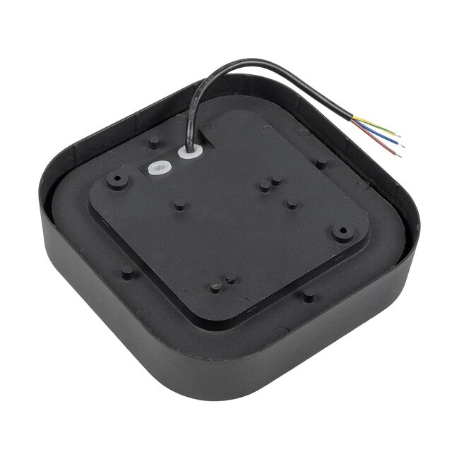 LINEART GLB-103-0039 Φωτιστικό Τοίχου / Απλίκα LED 18W 1620lm 120° AC 220-240V Αδιάβροχο IP65 Θερμό Λευκό 2700K - Sanan SMD Chip - Μαύρο Ματ - Μ20 x Π4.5 x Υ20cm - 3 Χρόνια Εγγύηση - 8