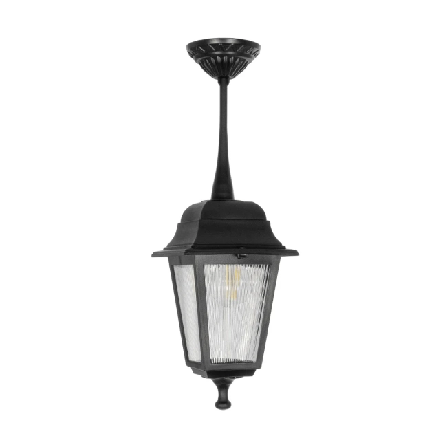  SOLME 203-0209 Vintage Φωτιστικό Οροφής με Ντουί 1 x E27 AC 220-240V IP44 - Μαύρο - Μ15 x Π15 x Υ27cm - 4