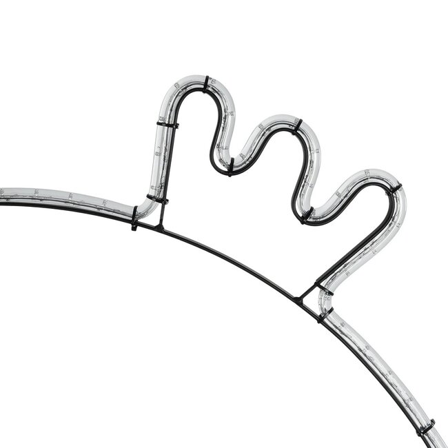 XMAS-CROWN-BIG Χριστουγεννιάτικο Διακοσμητικό Φωτιστικό LED 27.3W 1092lm 360° AC 220-240V Αδιάβροχο IP65 Θερμό Λευκό 2700K  - Μαύρο & Διάφανο - Μ88 x Π25 x Υ136cm - 2 Χρόνια Εγγύηση