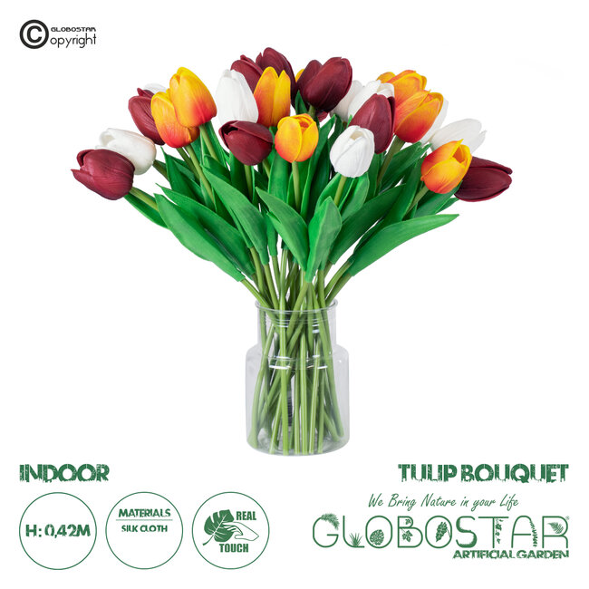 Artificial Garden TULIP BOUQUET 20256 Τεχνητό Διακοσμητικό Μπουκέτο με Τουλίπες Υ42cm