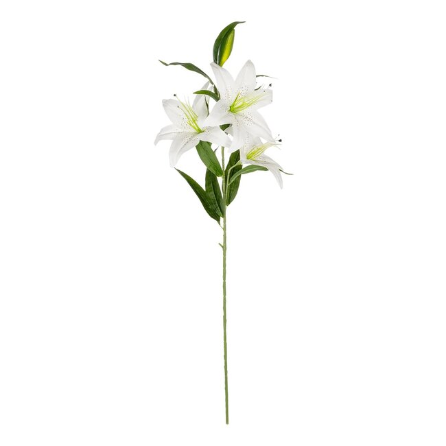 Artificial Garden WHITE LILY BRANCH 21312 Τεχνητό Διακοσμητικό Κλαδί Λευκό Κρίνο Y95cm