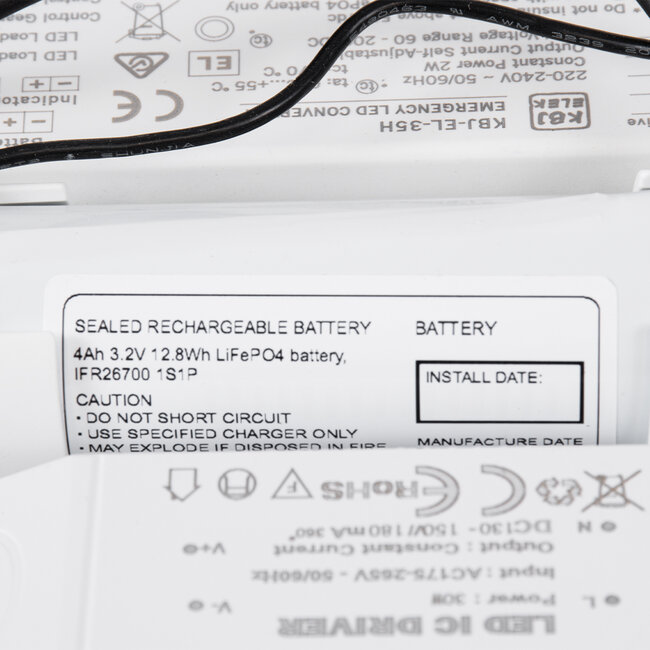 EMERGANO 60993 Πλαφονιέρα Οροφής LED 30W 2850lm 120° AC 220-240V με Ενσωματωμένο Σύστημα Emergency Li-ion 3450mAh/12.8Wh με Αυτονομία 3hrs - Αδιάβροχη IP54 Φ38 x Υ5.3cm Φυσικό Λευκό 4500K - Λευκό - Bridgelux Chips - 3 Years Warranty - 11