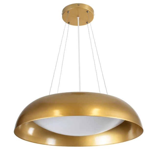  ANATOLIA 61270 Μοντέρνο Κρεμαστό Φωτιστικό Οροφής LED 75W 8625lm 120° AC 220-240V IP20 Ρυθμιζόμενο Λευκό CCT με Χειριστήριο από 2700K έως 6000K Dimmable - Lumileds SMD Chip - Χρυσό - Μ60 x Π60 x Υ12.5cm - 3 Χρόνια Εγγύηση - 3