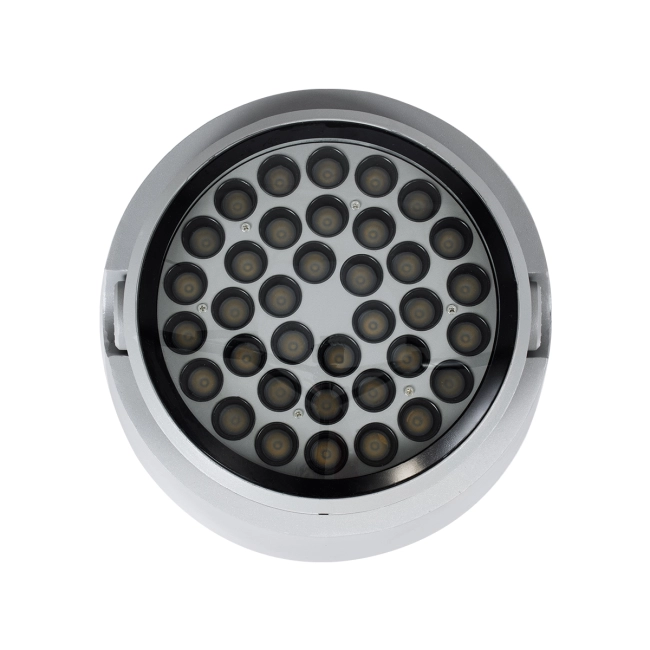 FLOODRANA 90491 Κινούμενος Προβολέας Σποτ Wall Washer LED 60W 5400lm 5° DC 24V Αδιάβροχο IP67 Θερμό Λευκό 2700K Dimmable - Bridgelux SMD Chip - Γκρι - Μ30 x Π30 x Υ21cm - 3 Χρόνια Εγγύηση - 6