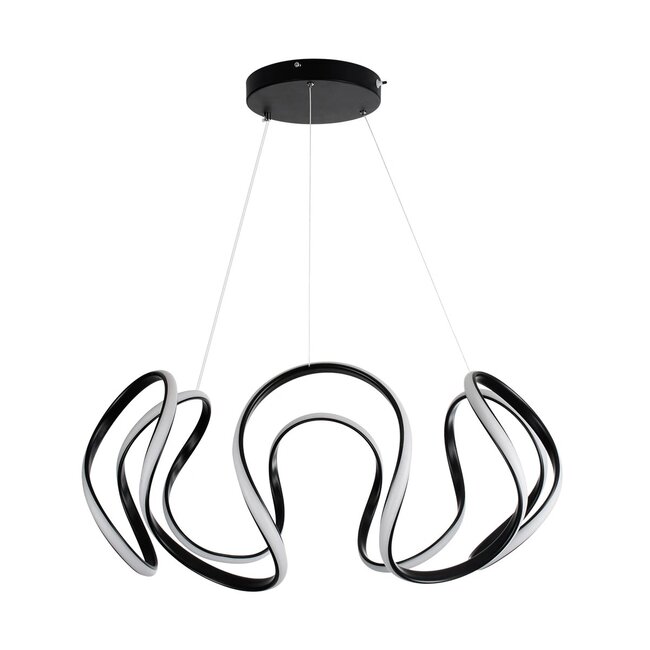 kelvo® TARANTULA KLV-101-0269 Κρεμαστό Φωτιστικό Οροφής LED 120W 12000lm 360° AC 220-240V IP20 Ρυθμιζόμενο Λευκό CCT με Χειριστήριο από 2700K έως 6000K Dimmable - Lumileds SMD Chip - Μαύρο Ματ - Μ78 x Π78 x Υ31.5cm - 3 Χρόνια Εγγύηση - 4