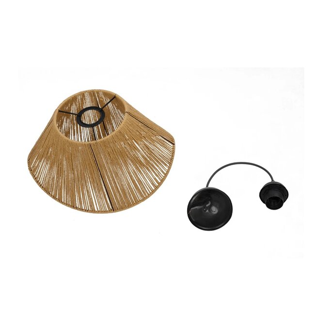 ELDA 205-0032 Boho Κρεμαστό Φωτιστικό Οροφής με Ντουί 1 x E27 AC 220-240V IP20 - Μπεζ - M32 x Π21 x Υ24cm - 11