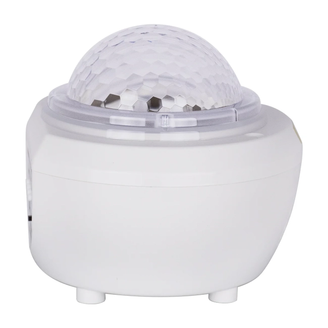 79604 Λευκό Επιτραπέζιο Διακοσμητικό Φωτιστικό Ειδικών Εφε NIGHT SKY GALAXY 3D LED 10W DC 5V 2200mAh Επαναφορτιζόμενο με Bluetooth Speaker - Sound Activated - Καλώδιο Τροφοδοσίας USB και Ασύρματο Χειριστήριο RF 2.4Ghz Πολύχρωμo RGB Dimmable - 5