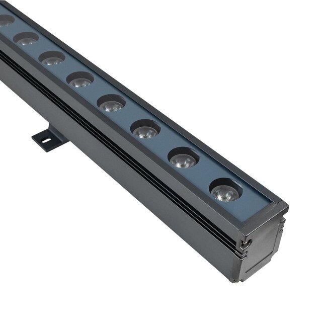 WASHERMARGO 90150 Μπάρα Φωτισμού Wall Washer LED 24W 2520lm 30° DC 24V Αδιάβροχο IP66 Ultra Θερμό Λευκό 2200K Dimmable - Bridgelux SMD Chip - Γκρι Ανθρακί - Μ100 x Π4 x Υ5cm - 3 Χρόνια Εγγύηση - 6