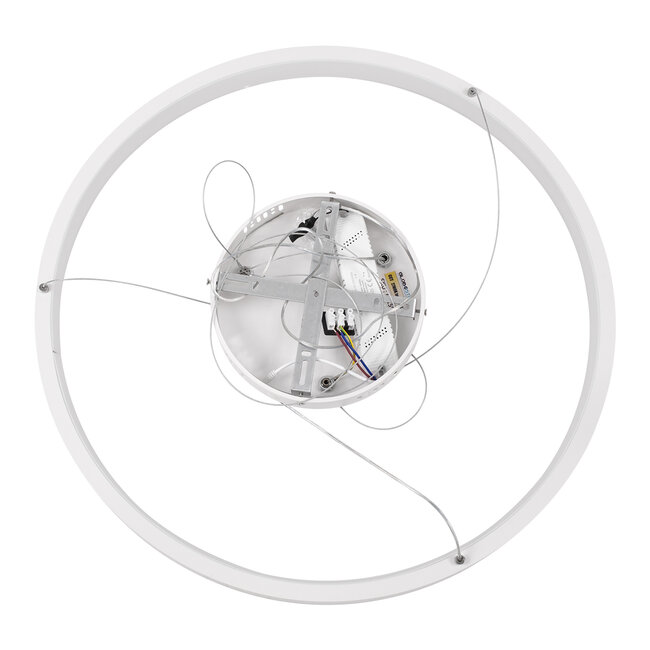 NEMESIS 61159 Κρεμαστό Φωτιστικό Δαχτυλίδι-Κύκλος LED CCT 45W 5230lm 360° AC 220-240V - Εναλλαγή Φωτισμού μέσω Τηλεχειριστηρίου All In One Ψυχρό 6000k+Φυσικό 4500k+Θερμό 2700k Dimmable Φ60cm - Λευκό - 7