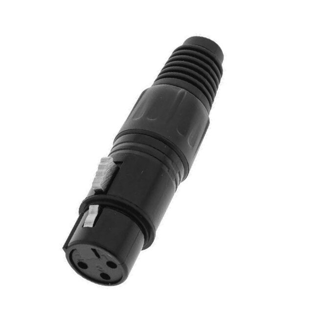 Θηλυκό Βύσμα XLR Female 3 PIN CANNON DMX High Quality Μαύρο  51189