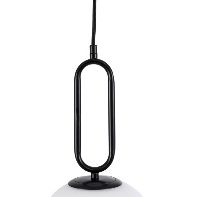kelvo® BELLISSIMO KLV-101-0373 Κρεμαστό Φωτιστικό Οροφής για Λάμπα με Ντουί E27 AC 220-240V IP20 - Μαύρο Ματ & Λευκό - Μ20 x Π20 x Υ42cm - 7