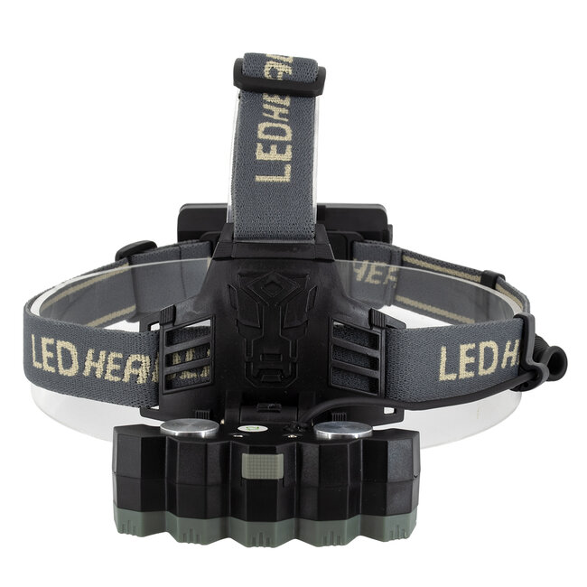 79062 Φακός Κεφαλής Επαναφορτιζόμενος LED CREE XML2-T6 Chip 60 Watt 6000lm με 2 x 18650 Μπαταρίες 13600mAh Ψυχρό Λευκό 6000K - 9