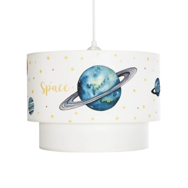  SATURN 204-0012 Παιδικό Κρεμαστό Φωτιστικό Οροφής με Ντουί 1 x E27 AC 220-240V IP20 - Πολύχρωμο - Μ30 x Π30 x Υ24cm - 5