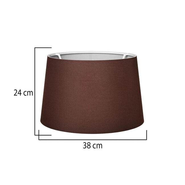 COVER 203-0265 Μοντέρνο Φωτιστικό Καπέλο Καφέ Ύφασμα - Μ38 x Π38 x Υ30cm