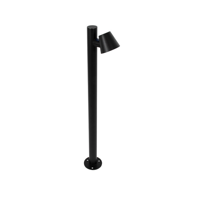 GARDENIA 60508 Φωτιστικό Κήπου - Κολωνάκι Αρχιτεκτονικού Φωτισμού Εξωτερικού Χώρου LED 7W 700lm 60° AC220-240V Αδιάβροχο IP65 - Σώμα Αλουμινίου & Tempered Glass - Μ12 x Π18 x Υ90cm - Θερμό Λευκό 2700K - Μαύρο - Bridgelux Chip - 5 Years Warranty - 5
