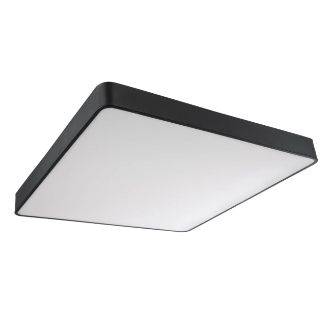 KAMALA 61210-S Μοντέρνο Φωτιστικό Οροφής LED 100W 10000lm 120° AC 220-240V IP20 Ρυθμιζόμενο Λευκό CCT με Χειριστήριο από 2700K έως 6000K Dimmable - Lumileds SMD Chip - Μαύρο Ματ - Μ80 x Π80 x Υ8cm - 3 Χρόνια Εγγύηση