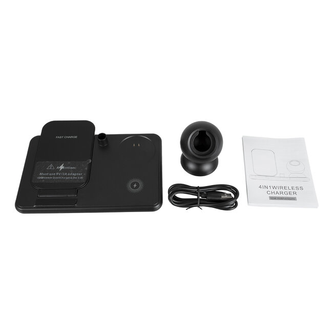 79699 Επιτραπέζια Σταθερή Βάση Ασύρματης Φόρτισης Fast Charging για Κινητά - Earphones - Smart Watches - Pencil 4 Καναλιών - 1 Channel 15W Max (Phone) - 2 Channel 3W (Airpod) - 3 Channel 2W (Watch) - 4 Channel 2W (Pencil) - 6