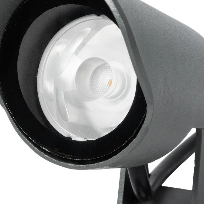 TREKO GLB-103-0026 Φωτιστικό Σποτ για Φυτά - Δέντρα με Βάση Κήπου / Καρφωτό LED 3W 270lm 5° DC 24V Αδιάβροχο IP65 Θερμό Λευκό 2700K - Sanan SMD Chip - Γκρι Ανθρακί Ματ - Μ5 x Π5 x Υ12cm - 3 Χρόνια Εγγύηση - 9