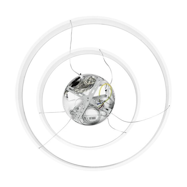 kelvo® VENOM KLV-101-0197 Κρεμαστό Φωτιστικό Οροφής LED 75W 7500lm 120° AC 220-240V IP20 Ρυθμιζόμενο Λευκό CCT με Χειριστήριο από 2700K έως 6000K Dimmable - Lumileds SMD Chip - Λευκό Ματ - Μ60 x Π60 x Υ40cm - 3 Χρόνια Εγγύηση - 10