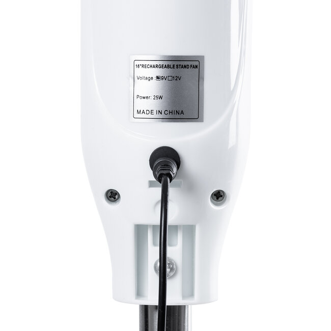 SOLARA-FAN 85355 Solar Fan Αυτόνομος Ηλιακός Επιδαπέδιος Ανεμιστήρας 25W 2 Λειτουργιών Ρεύματος με AC 220-240V ή με Φωτοβολταϊκό Panel 9V 12W & Επαναφορτιζόμενη Μπαταρία Li-ion 7.4V 4400mAh - 3 Ταχύτητες - Ενσωματωμένο USB 2.0 Charger Συσκευών - IP20 - Μ44 x Π37.5 x Υ132cm - Λευκό & Μπλε  - 14