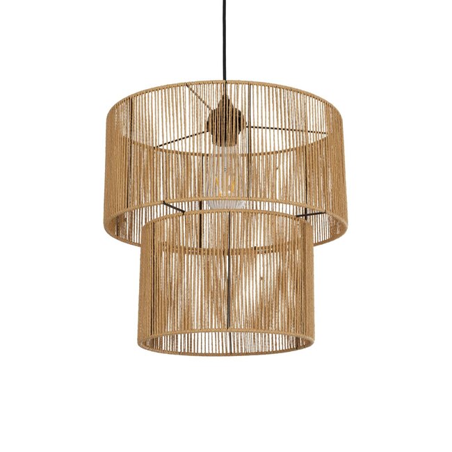 ROXXI 205-0019 Boho Κρεμαστό Φωτιστικό Οροφής με Ντουί 1 x E27 AC 220-240V IP20 - Μπεζ - M35 x Π35 x Υ37cm - 2