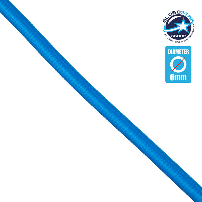 77610 Στρογγυλό Υφασμάτινο Καλώδιο 2 x 0.75mm² Μπλε