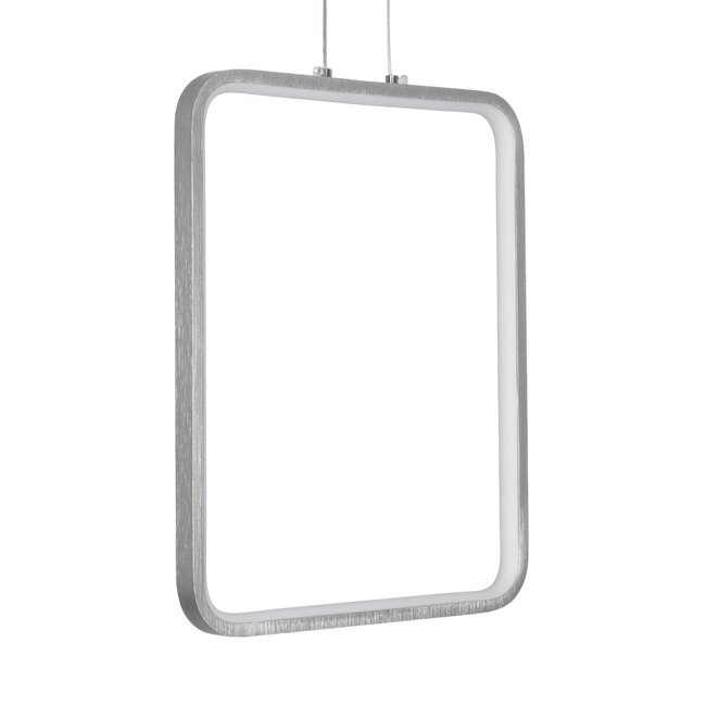 NEROBA 61304 Μοντέρνο Κρεμαστό Φωτιστικό Οροφής LED 18W 1980lm 360° AC 220-240V IP20 Ρυθμιζόμενο Λευκό CCT με On/Off 2700K/4500K/6000K - Lumileds SMD Chip - Νίκελ Βούρτσας - Μ29 x Π2 x Υ36cm - 3 Χρόνια Εγγύηση