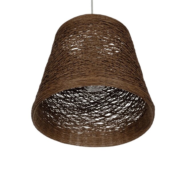 PLAYROOM 999-0145 Vintage Κρεμαστό Φωτιστικό Οροφής με Ντουί 1 x E27 AC 220-240V IP20 - Καφέ - Μ30 x Π30 x Υ30cm - 5