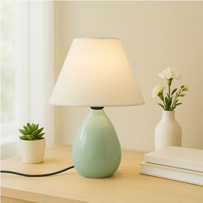 CESTA 204-0182 Μοντέρνο Επιτραπέζιο Φωτιστικό Πορτατίφ Μονόφωτο  1 x E27 AC 220-240V IP20 Μαύρο - Μ17 x Π17 x Υ23cm