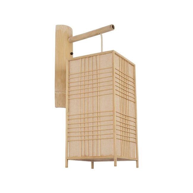 KOMO 01976 Boho Φωτιστικό Τοίχου - Απλίκα με Ντουί 1 x E27 AC 220-240V IP20 - Μπεζ - Μ20 x Π30 x Υ60cm