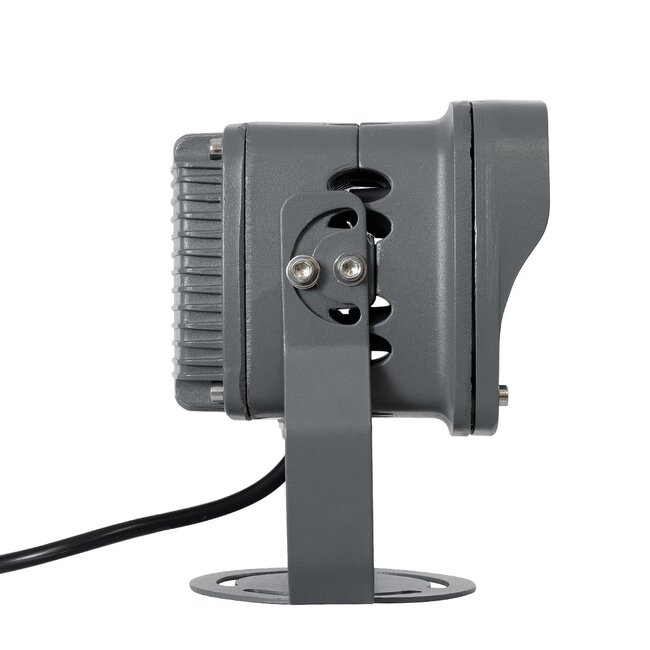 FLOODXENA 90122 Προβολέας Σποτ Wall Washer LED 12W 1380lm 10° AC 220-240V Αδιάβροχο IP65 Φυσικό Λευκό 4500K - Bridgelux SMD Chip - Γκρι Ανθρακί Ματ - Μ13.5 x Π11.5 x Υ15cm - 3 Χρόνια Εγγύηση - 2