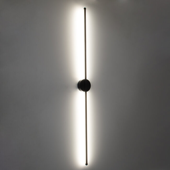 DIADEM 61333 Φωτιστικό Τοίχου - Απλίκα Design LED CCT 18W 2160lm 120° AC 220-240V - Εναλλαγή Φωτισμού μέσω Διακόπτη On/Off All In One Ψυχρό 6000k+Φυσικό 4500k+Θερμό 2700k Μ10 x Π4 x Υ120cm - Μαύρο - 3 Years Warranty - 9