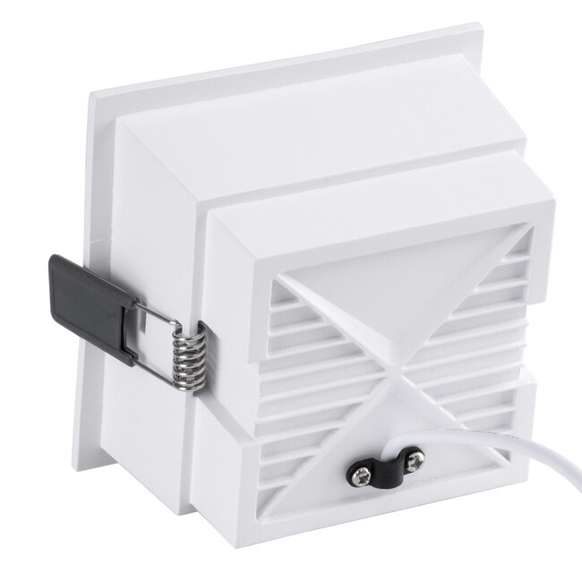 PLUTO-B 60279 Χωνευτό LED Spot Downlight TrimLess Μ10.4xΠ10.4cm 15W 1875lm 38° AC 220-240V IP20 Μ10.4 x Π10.4 x Υ6.5cm - Τετράγωνο - Λευκό & Anti-Glare HoneyComb - Θερμό Λευκό 2700K - Bridgelux COB - 5 Years Warranty - 4