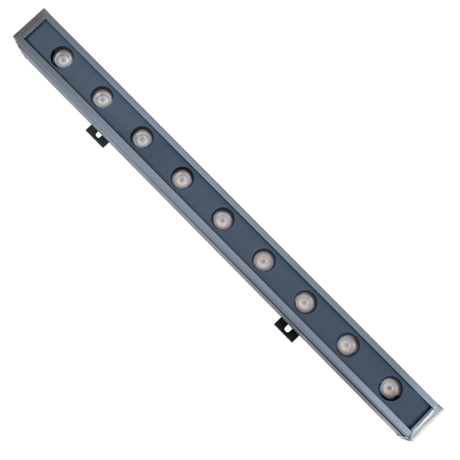 WASHERMARGO 90172 Μπάρα Φωτισμού Wall Washer LED 9W 990lm 30° DC 24V Αδιάβροχο IP65 Θερμό Λευκό 2700Κ Dimmable - Bridgelux SMD Chip - Γκρι Ανθρακί - Μ50 x Π4 x Υ5cm - 3 Χρόνια Εγγύηση