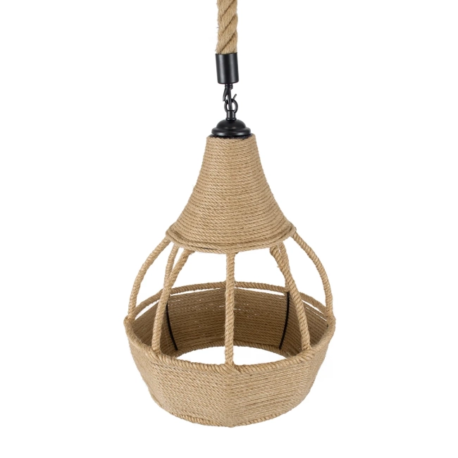  KUBRIC 01605 Boho Κρεμαστό Φωτιστικό Οροφής με Ντουί 1 x E27 AC 220-240V IP20 - Μπεζ - Μ30 x Π30 x Y40cm - 7