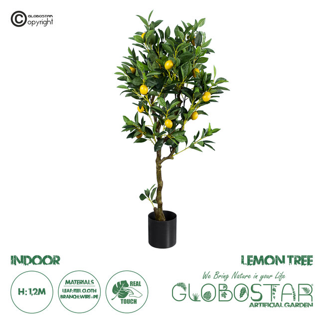 Artificial Garden LEMON TREE 20213 Τεχνητό Διακοσμητικό Δέντρο Λεμονιά Υ120cm
